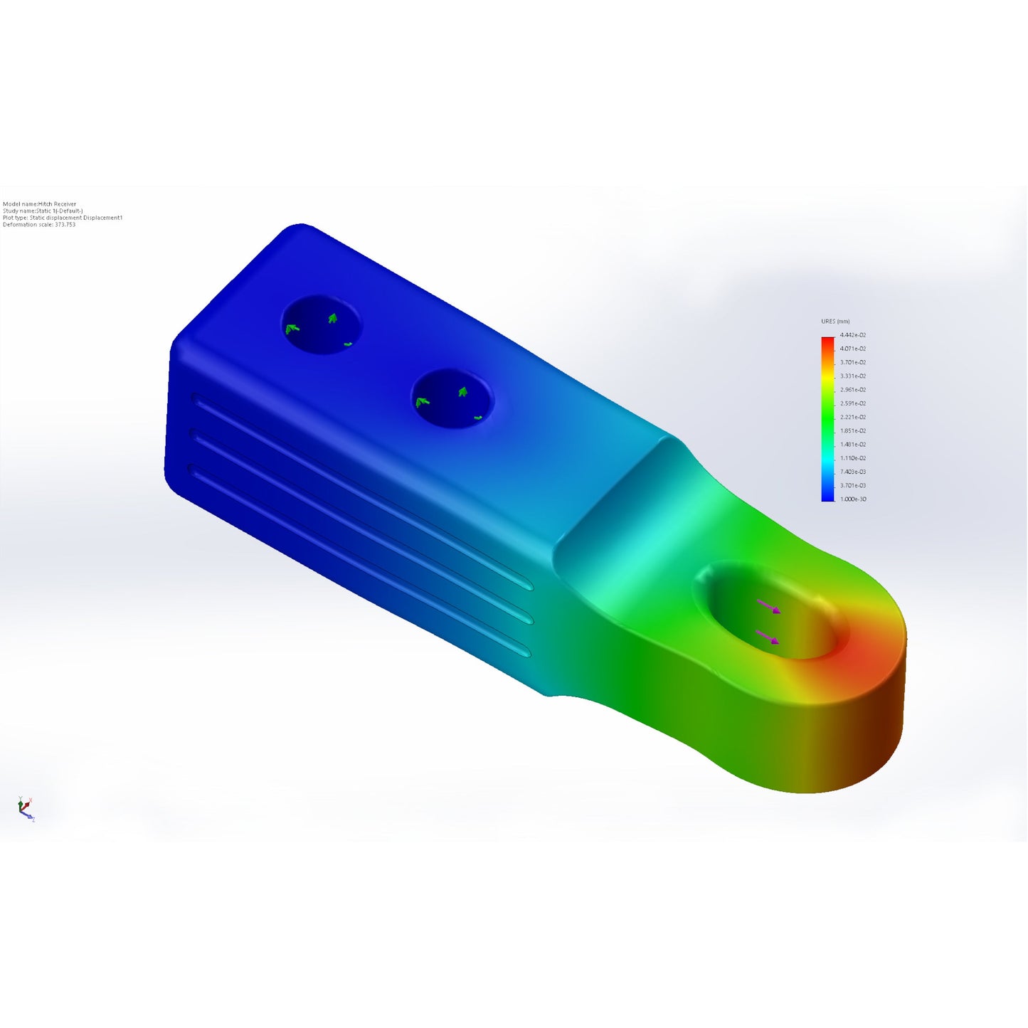 Sherpa recovery hitch finite element analysis